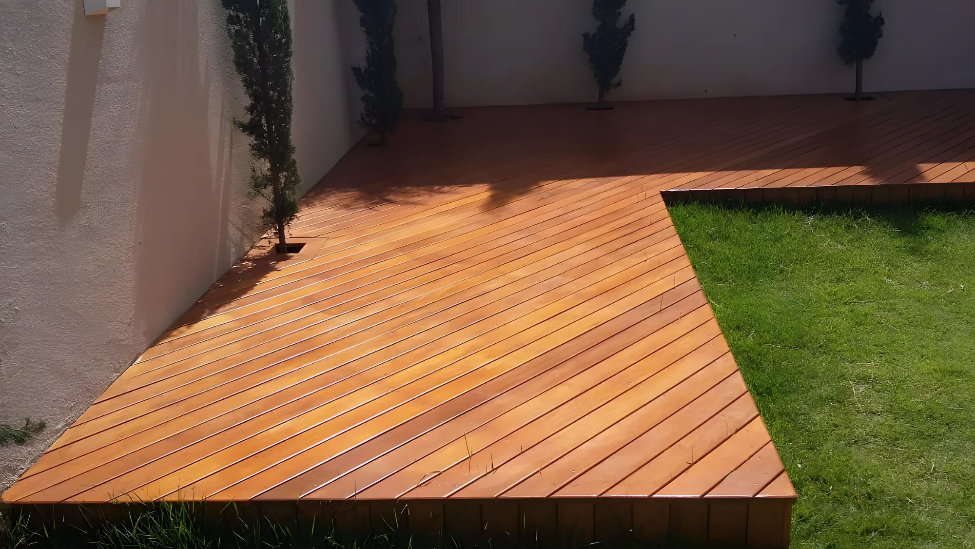 Decks de pinus tratado